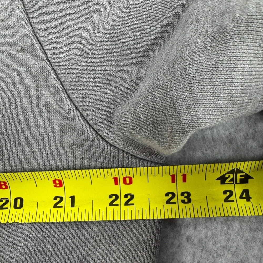 The North Face Hoodie Mens Large Gray Pullover Fleece Sweatshirt‎ Vertical Logo